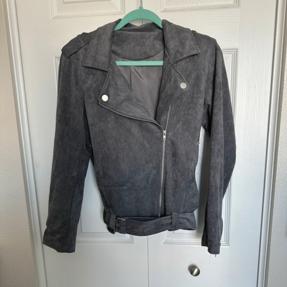 Amazon Women's Charcoal Leather Jacket